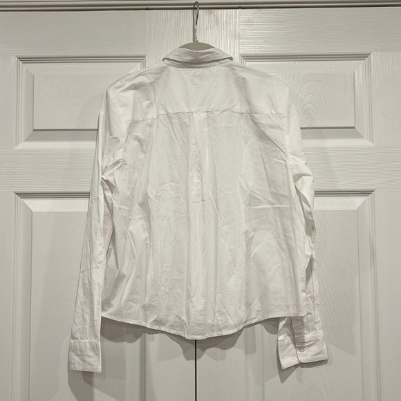 J. Crew Factory Modern Button-up Shirt White Womens Size Medium - Picture 2 of 5